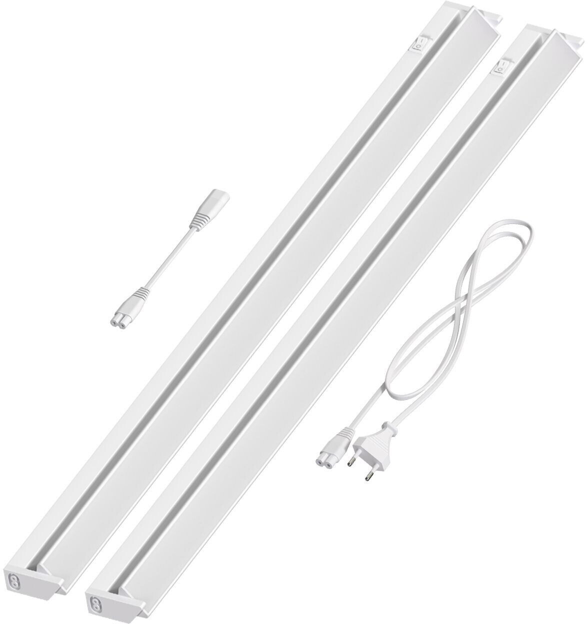 ledscom.de LED under-cabinet light LIWO 91cm, swiveling, 1444lm each, warm white set of 2