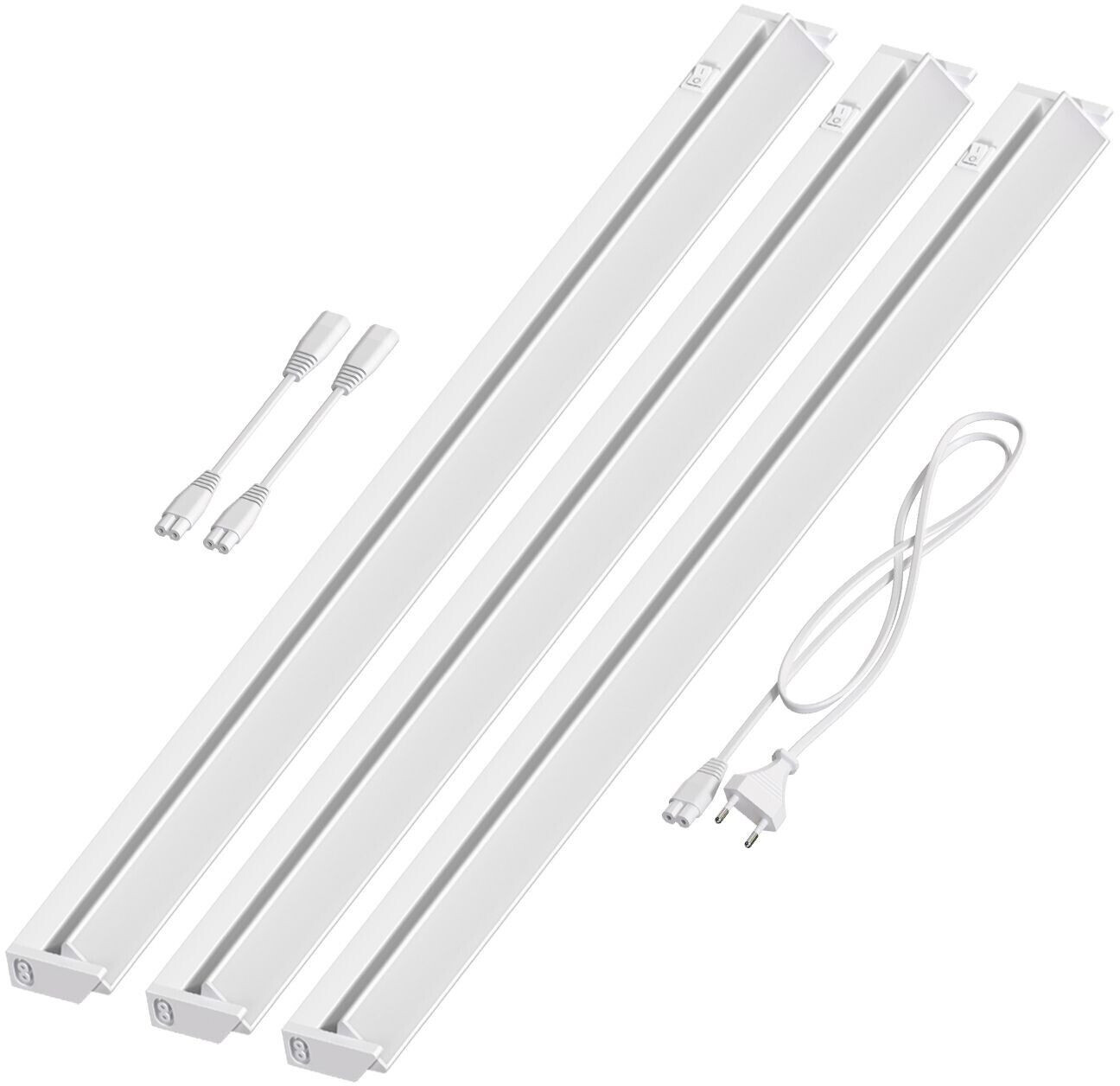 ledscom.de LED under-cabinet light LIWO 91cm, swiveling, 1517lm each, white, set of 3