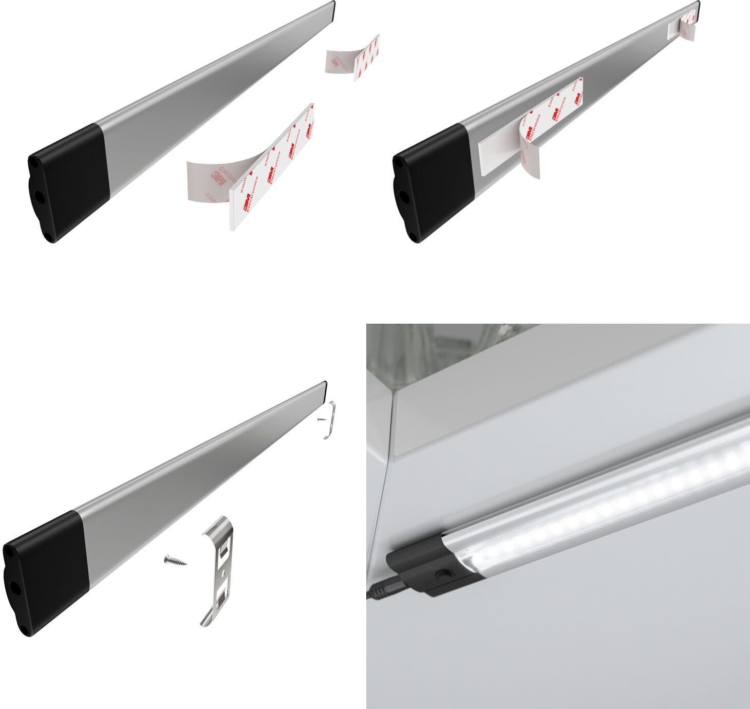 LED Unterbau-Leuchte SIRIS weiß matt, mit Verbinder