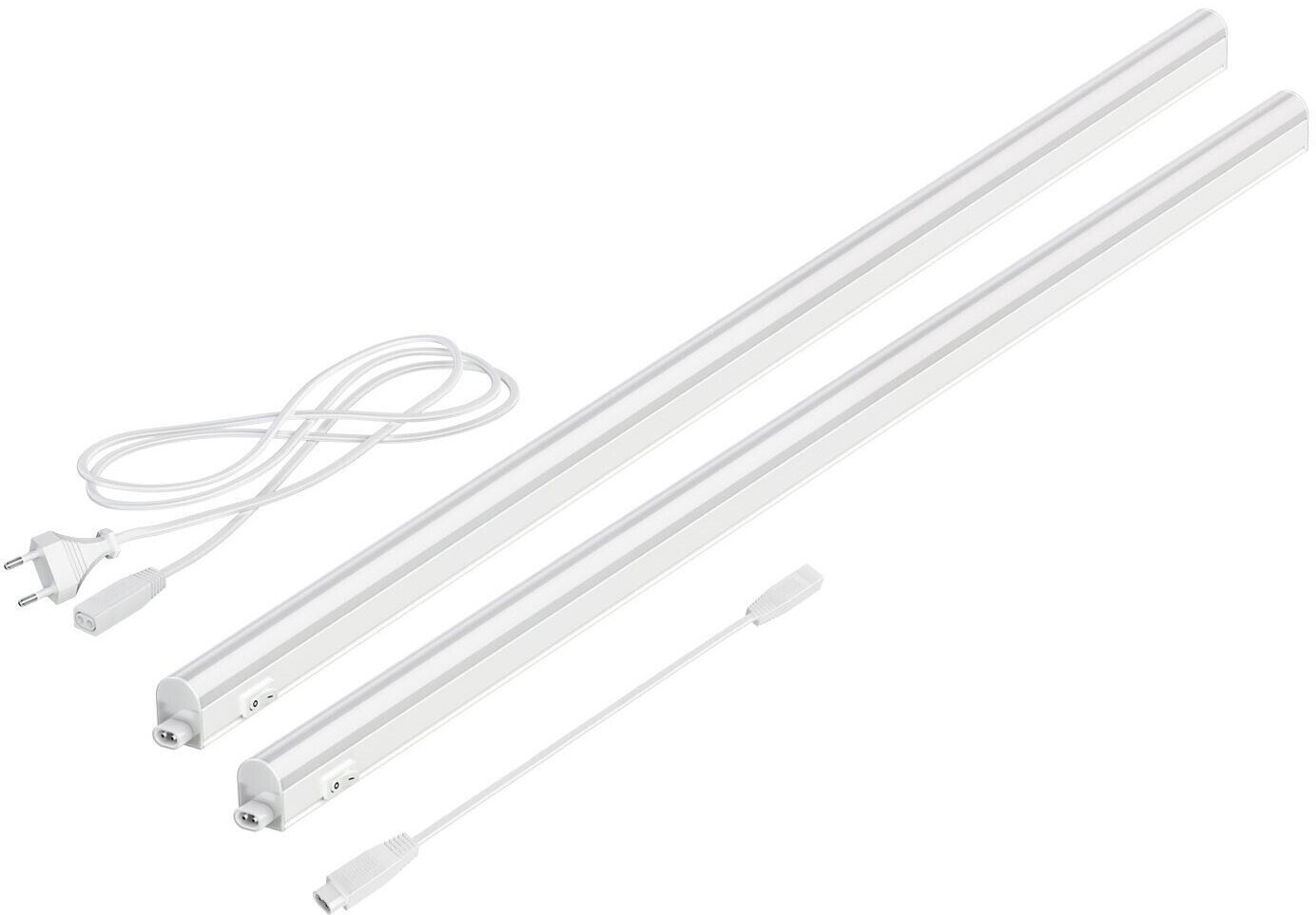 ledscom.de LED under-cabinet lights Rigel, 87.3cm each, 40cm cable, 1002lm each, warm white, set of 2