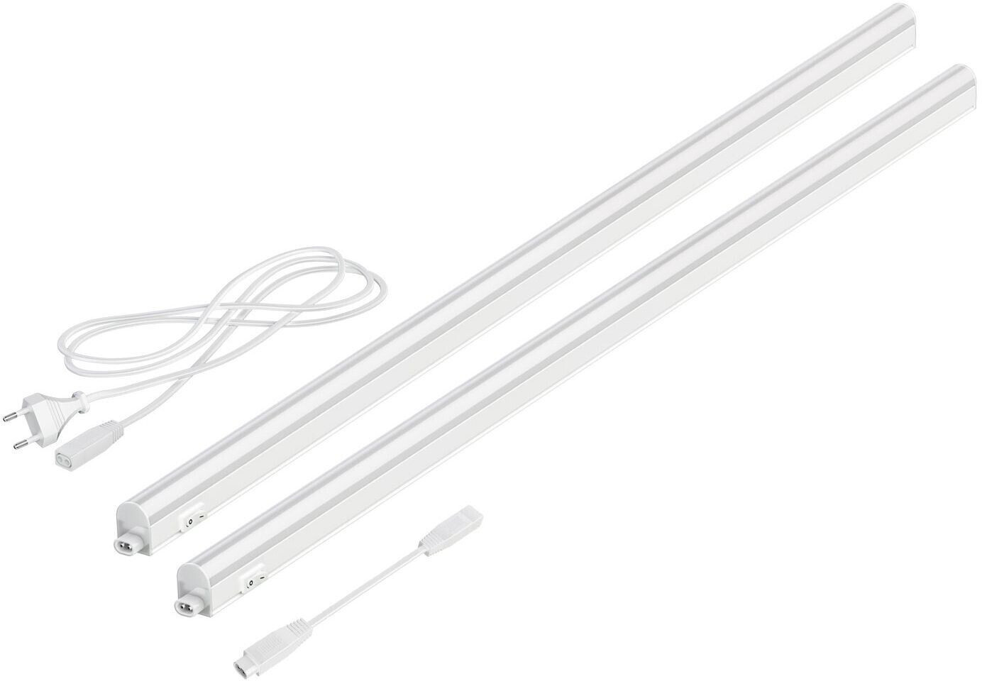 ledscom.de LED under-cabinet lights Rigel, 87.3cm each, 1002lm each, warm white, set of 2