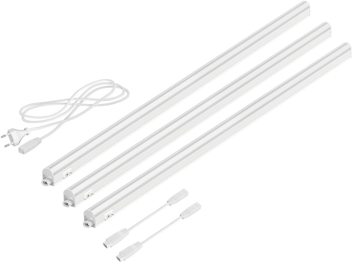 ledscom.de LED under-cabinet lights Rigel, 87.3cm each, 1002lm each, warm white, set of 3