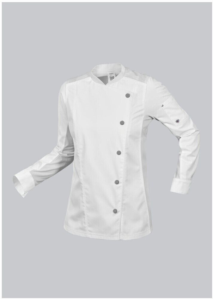 BP Comfort-chef jacket blue Lady white