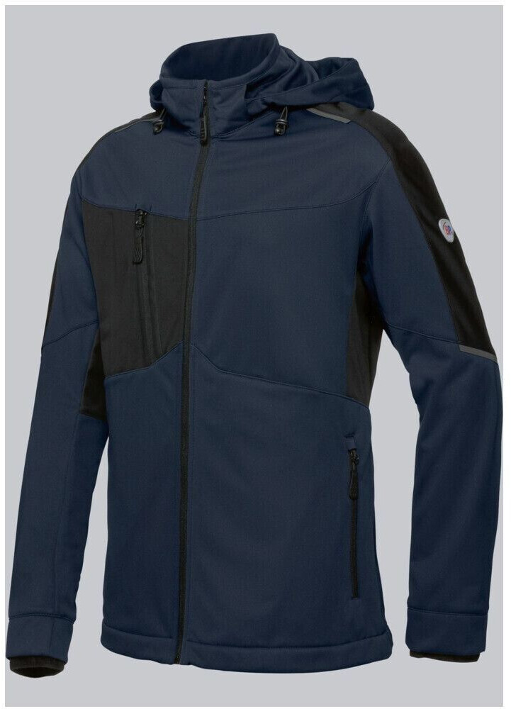 BP light Stretch-Softshelljacket blue night blue/black