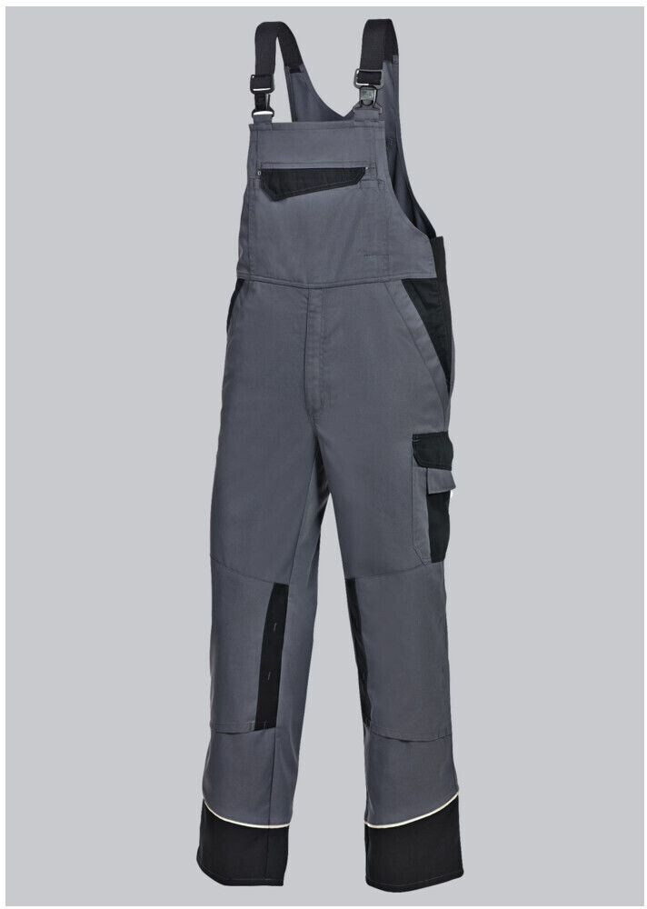 BP Dungarees with buttons und knee pockets dark grey/black
