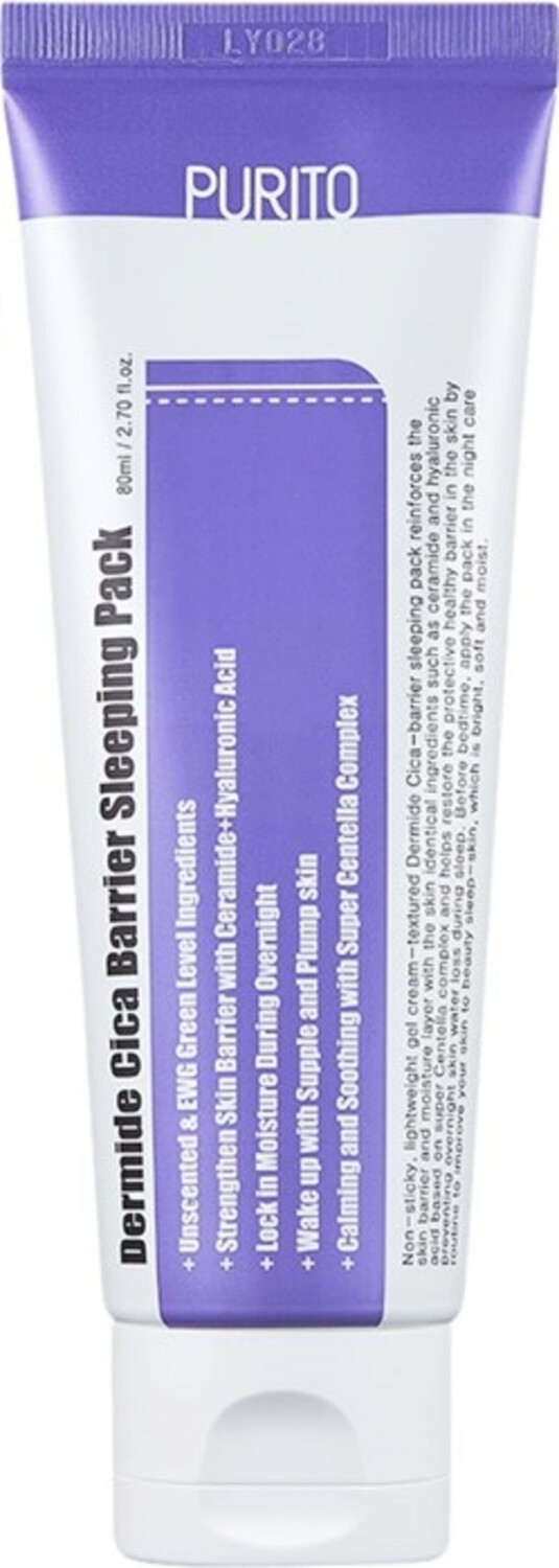 Purito Dermide Cica Barrier Sleeping Pack Night Cream (80ml)