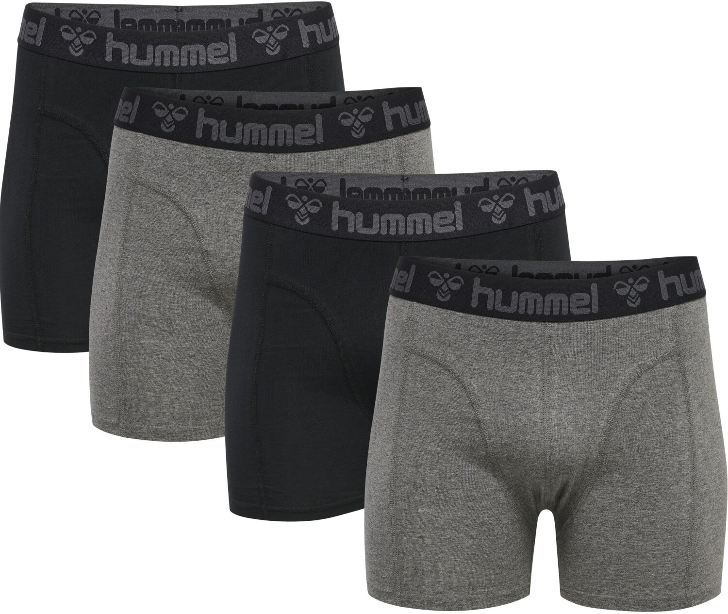 Hummel 4-Pack Tight Boxers (215796) black/dark grey melange