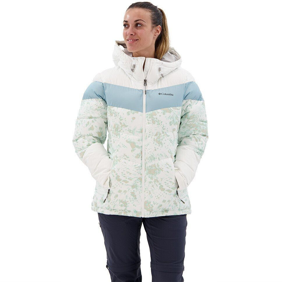 Columbia Abbott Peak Insulated Jacket Women's white flurries print7white/aqua haze