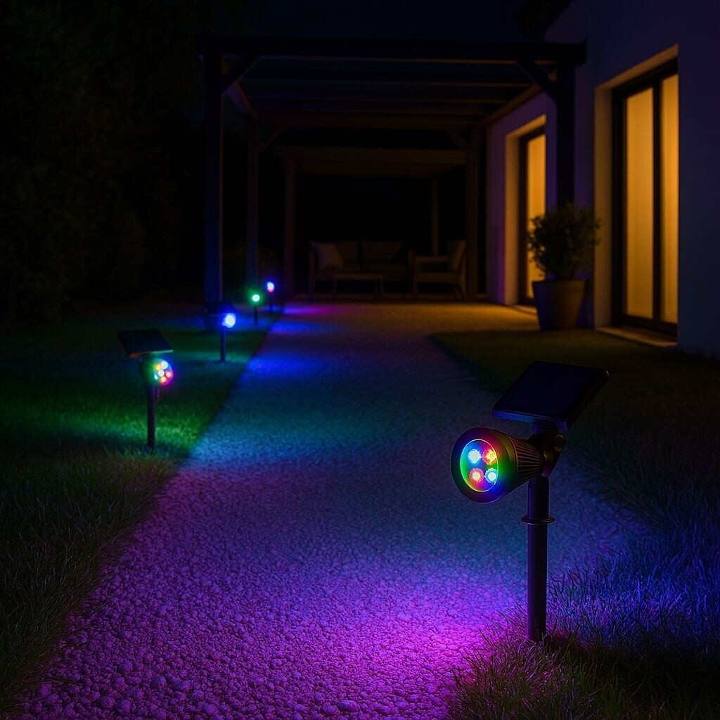 Lumisky Set of 2 solar spotlights 100LM 2x SPIKY C34