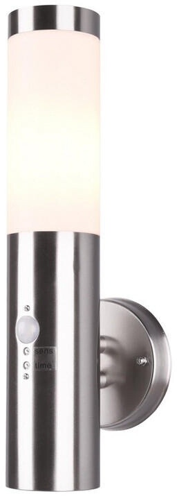 Meine Wunschleuchte Stainless steel outdoor wall light RADA with motion sensor
