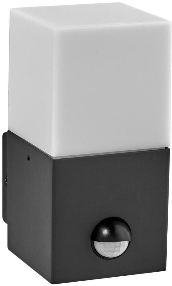 LEDVANCE ENDURA CLASSIC FIGO SQ W SEN outdoor light dark gray, aluminum IP44, indirect lighting, daylight sensor, motion detector
