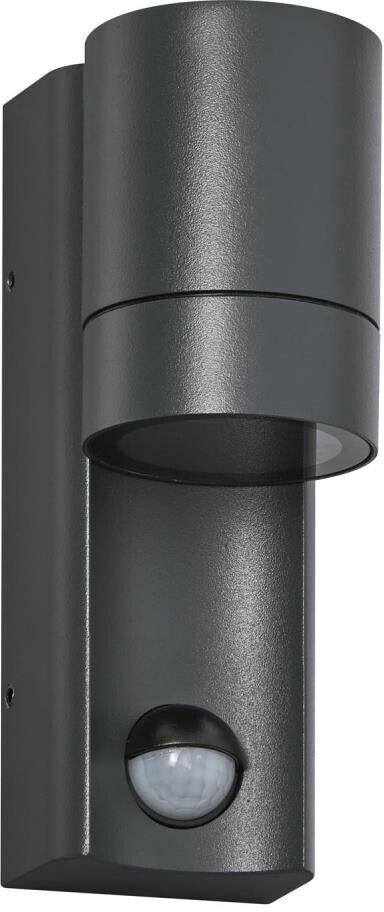 LEDVANCE ENDURA CLASSIC ISIDOR W S outdoor light GU10, dark gray, aluminum, easy installation, indirect lighting, IP65, daylight sensor, motion detector