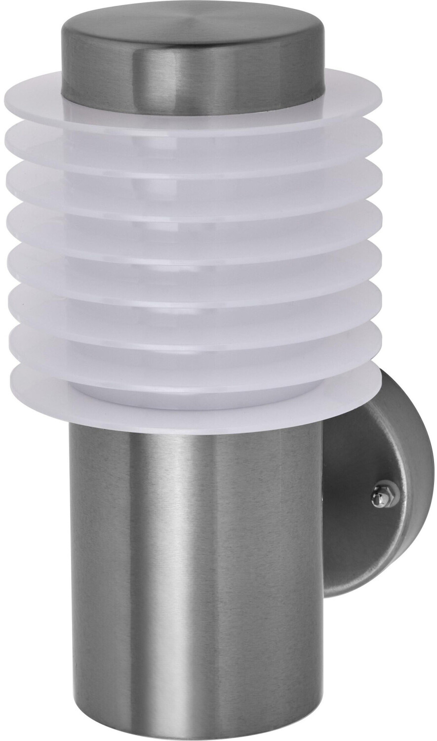 LEDVANCE ENDURA STYLE RONDO WALL outdoor lighting, 9W, 700lm stainless steel, IP44, 3,000K color temperature, warm white
