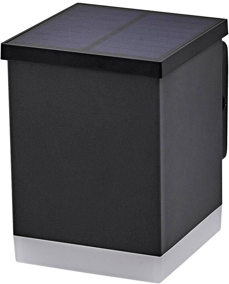 LEDVANCE ENDURA STYLE SOLAR WALL outdoor light, 0.5W, 50lm dark gray, indirect lighting, rechargeable battery, IP44, 3,000K color temperature, warm white