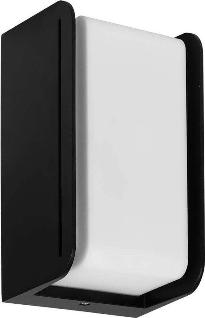 Briloner LED wall lamp with side light slots, IP44 splash protection, E27 socket, max. 12 watts 21.5x12x10 cm, Black