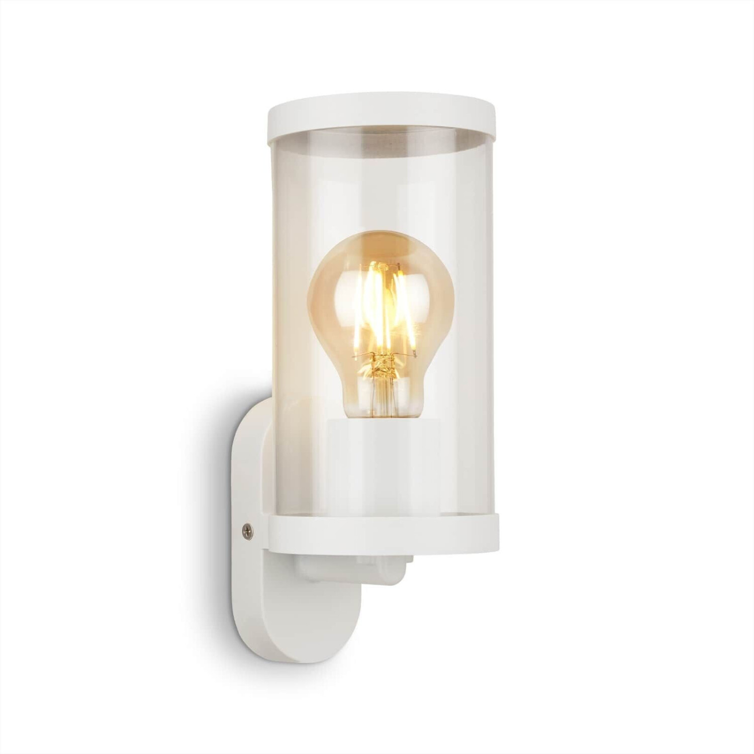 Briloner LightsOutdoor lamp, outdoor wall light glass, IP44, E27, white, 230x95x115 mm (LxWxH), 3600-016