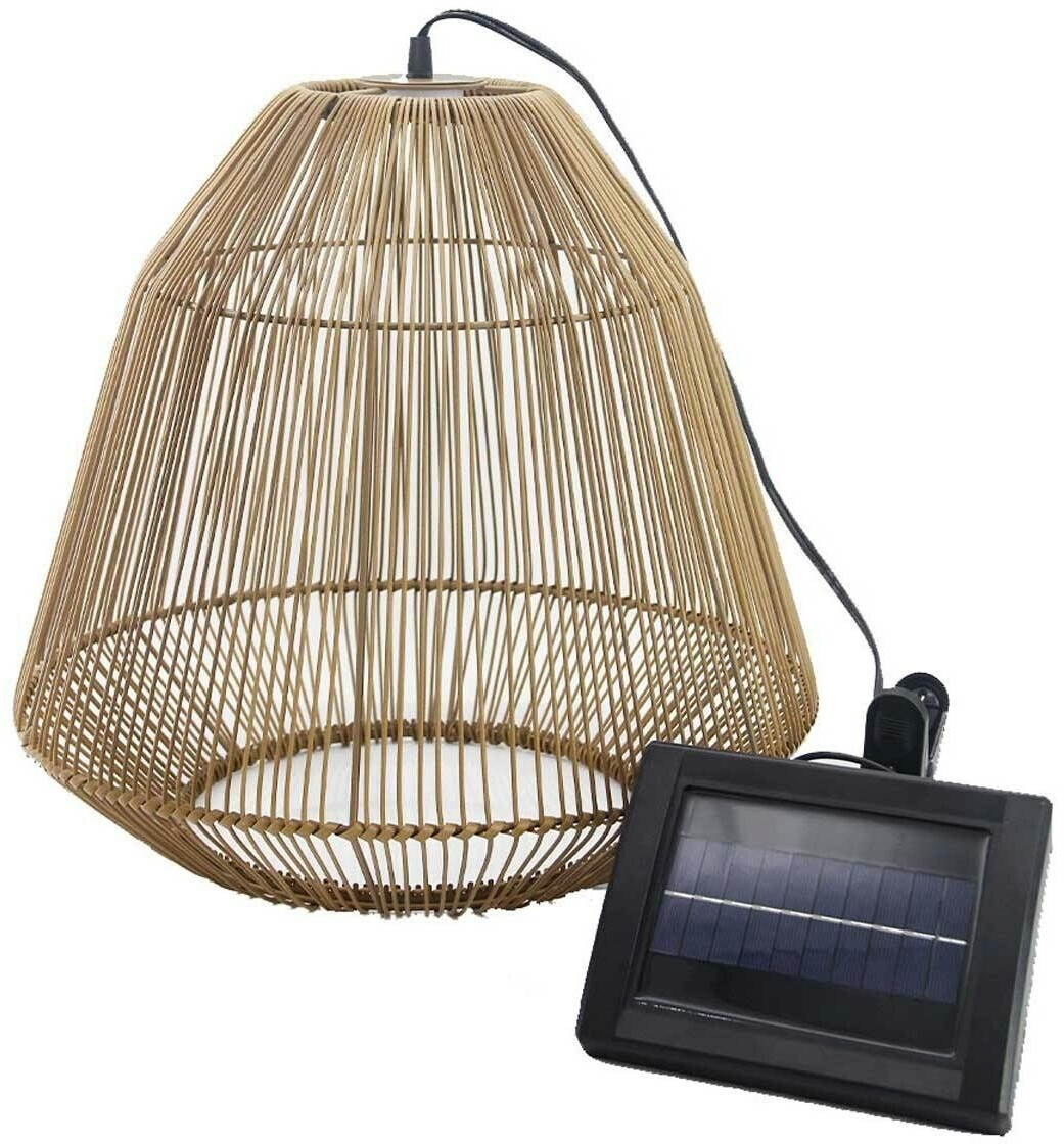Lumisky Maya, solar hanging light, boho, natural, basket style, woven, LED, warm white, H: 39 cm