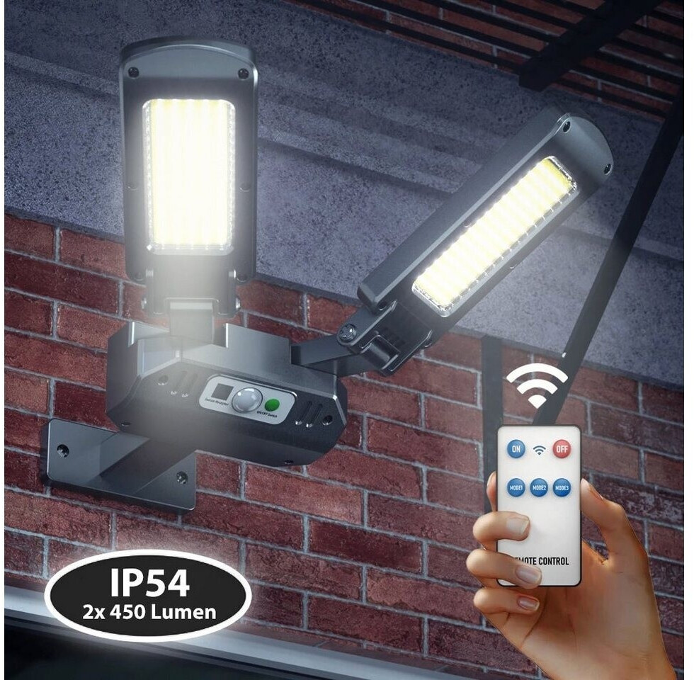 Maclean MCE447 solar street light IP54 5W 2x 450 lm 6500K 3 lighting modes