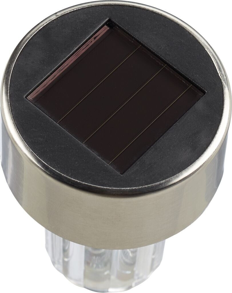 Relaxdays Solar light in a set of 10, waterproof LED solar lamps, & terrace, color change, stainless steel silver