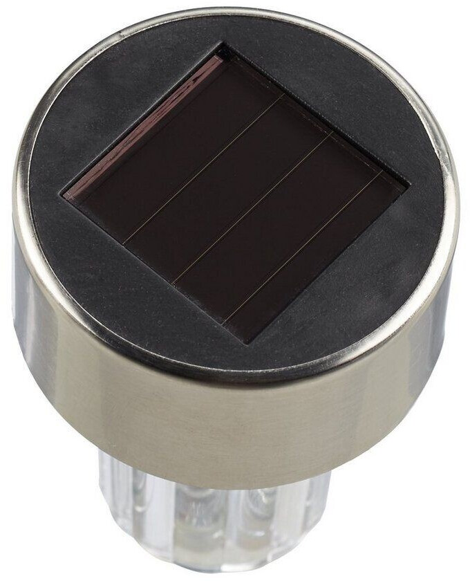Relaxdays Solar light in a set of 10, waterproof LED solar lamps, & terrace, white light, stainless steel silver