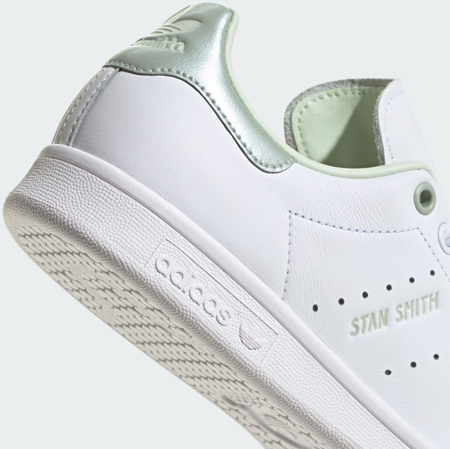 Adidas originals stan smith in white and mint green outlet