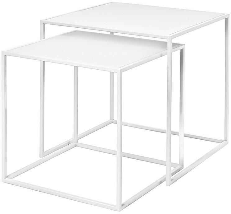 Blomus Side table set white metal 2-piece square 40x40x40 cm