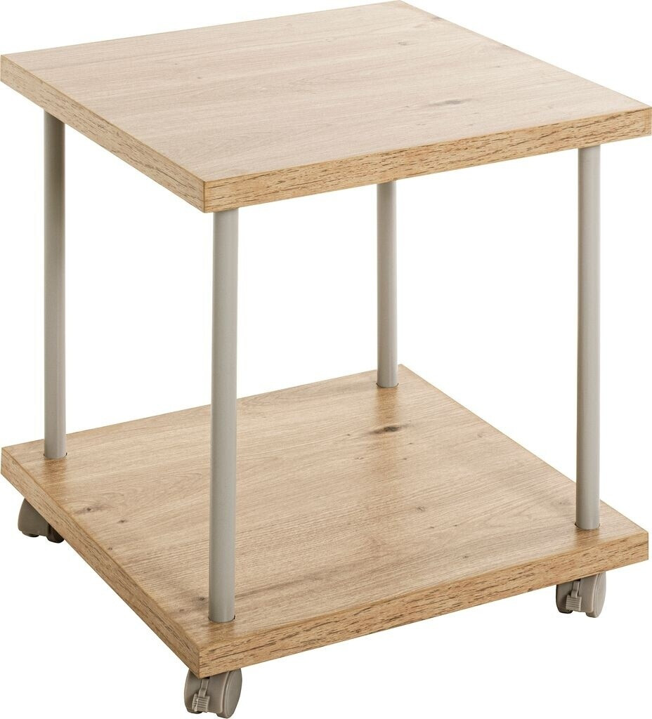 CarryHome Side table Imola gray oak square 40x45x40 cm