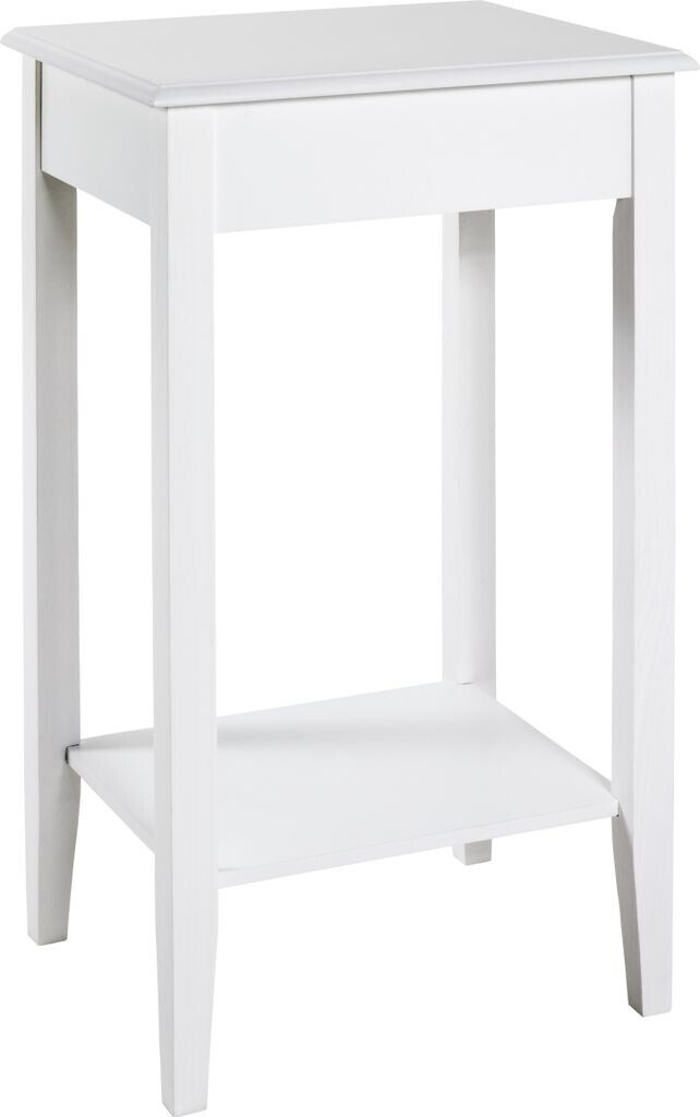 CarryHome Solid white side table 36x76x43 cm