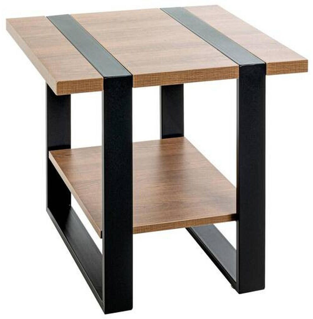 CarryHome Side table black oak square runner 45x45x45 cm