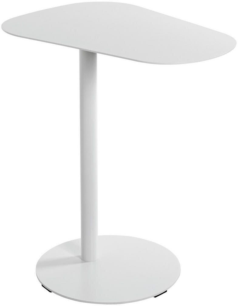CarryHome Side table white metal organic round 38x60x53 cm