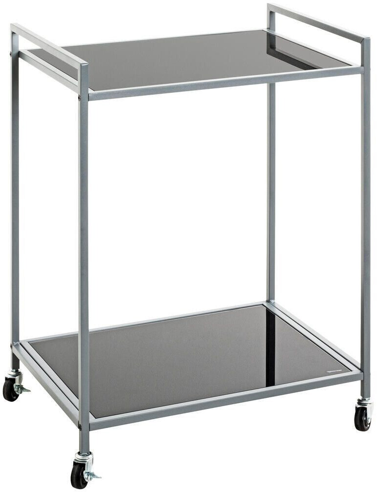 CarryHome Side table gray black metal rectangular 36x69x50 cm