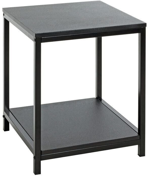 CarryHome Side table black metal square 40x50x40 cm