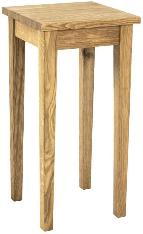 CarryHome Oak side table solid oak square 30x61x30 cm