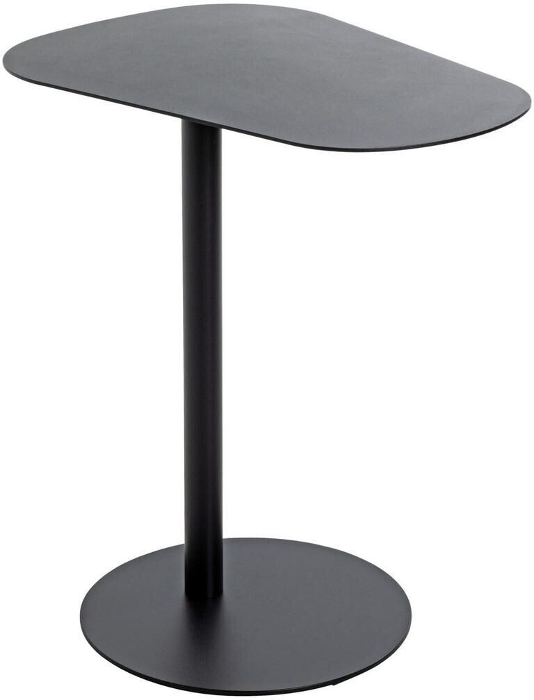 CarryHome Side table black metal organic round 38x60x53 cm