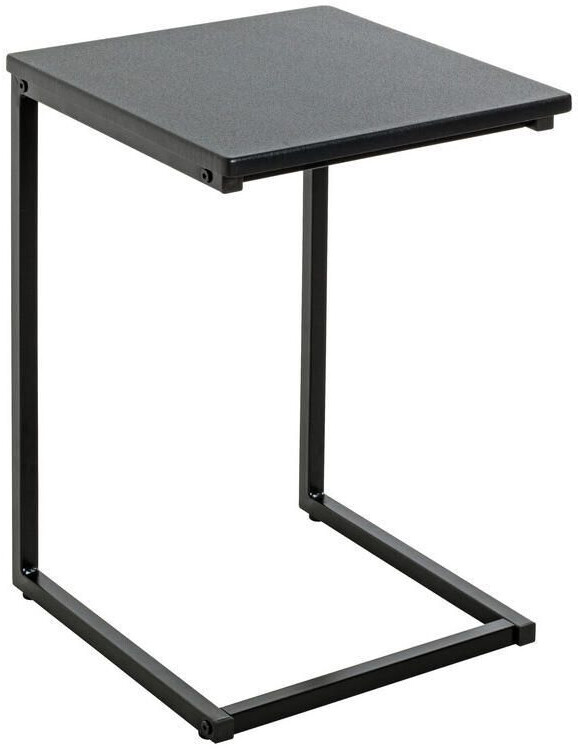 CarryHome Side table black metal rectangular runner 35x60x33 cm