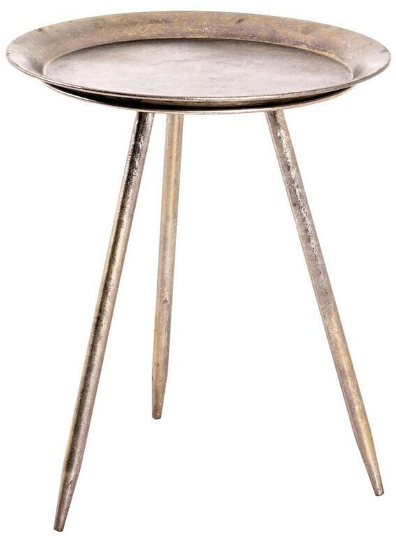 CarryHome Side table bronze metal round conical 47x38x47 cm