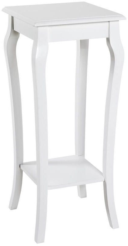 CarryHome Solid white side table square 30x71x30 cm