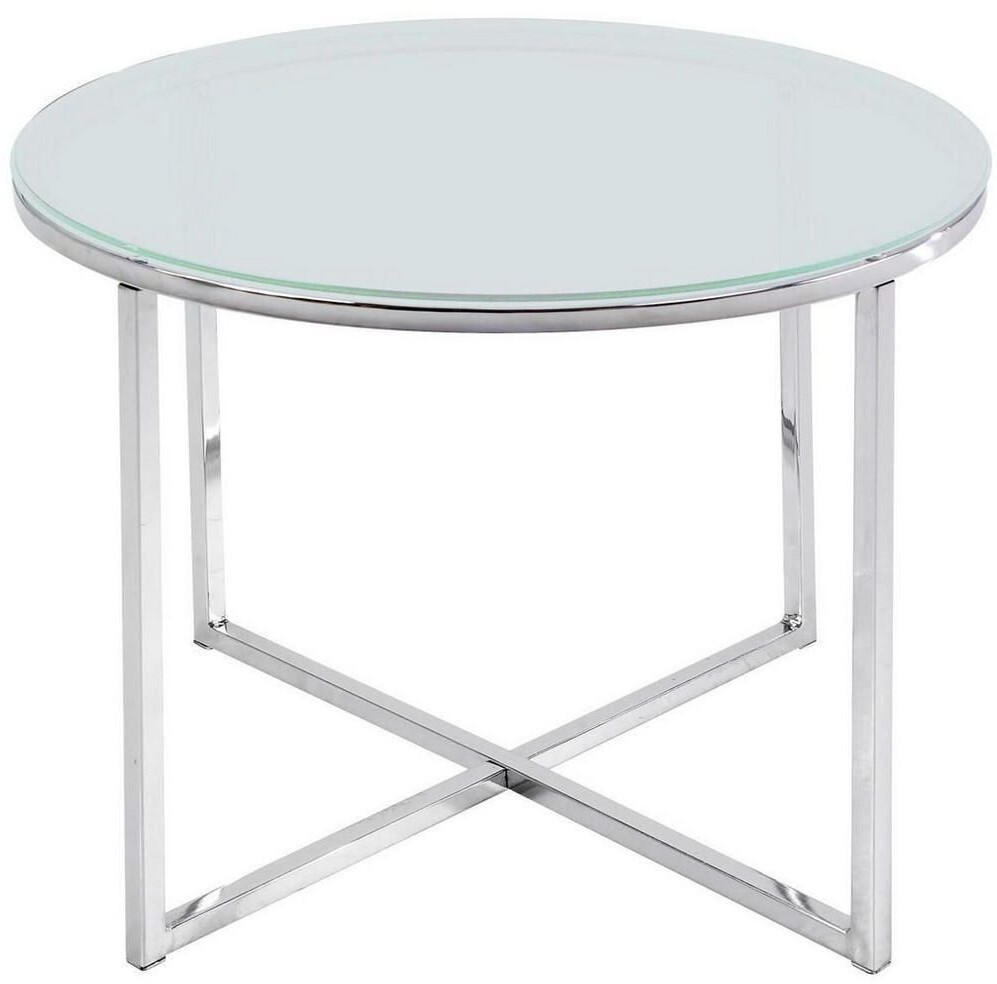 Livetastic Side table clear glass 55x45x55 cm