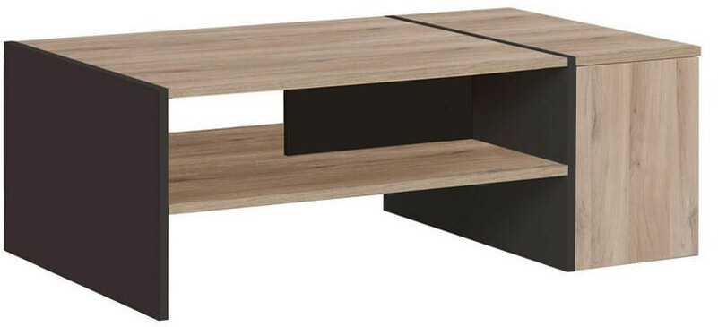 Mid.you Coffee table black oak wood look rectangular 60x38x107 cm