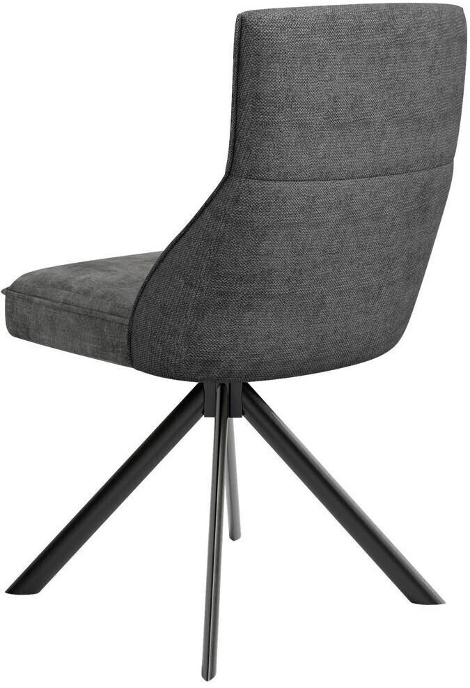 Mid.you Stuhl-Set Anthrazit Schwarz Flachrohr 50x89x56 cm 