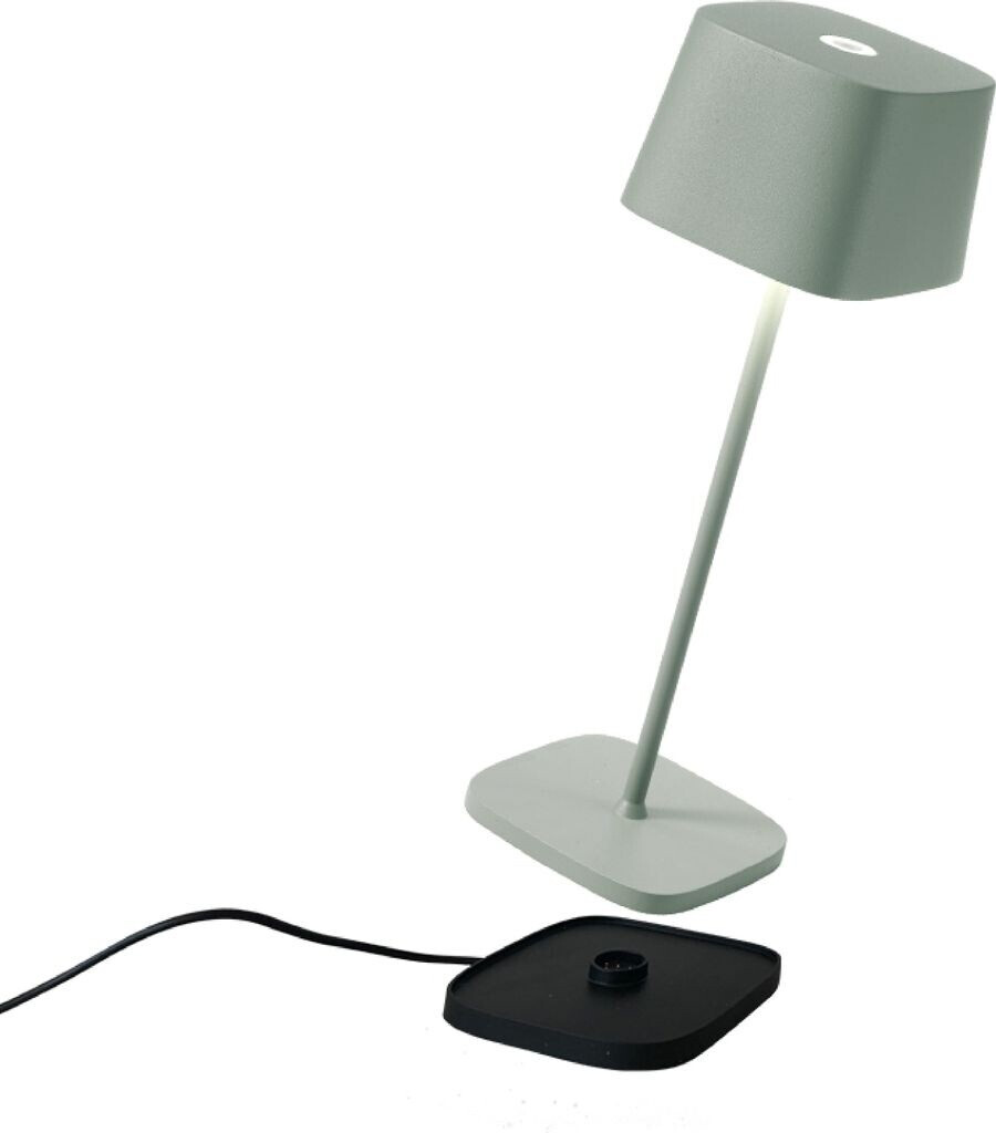 Zafferano Ofelia 3K battery-powered table lamp IP65 sage