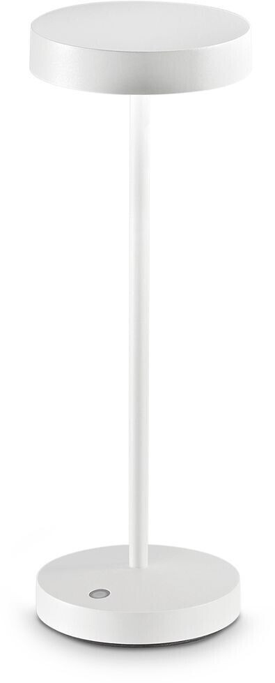 IDEAL LUX LED battery-powered outdoor table lamp Toffee white, metal 32 cm