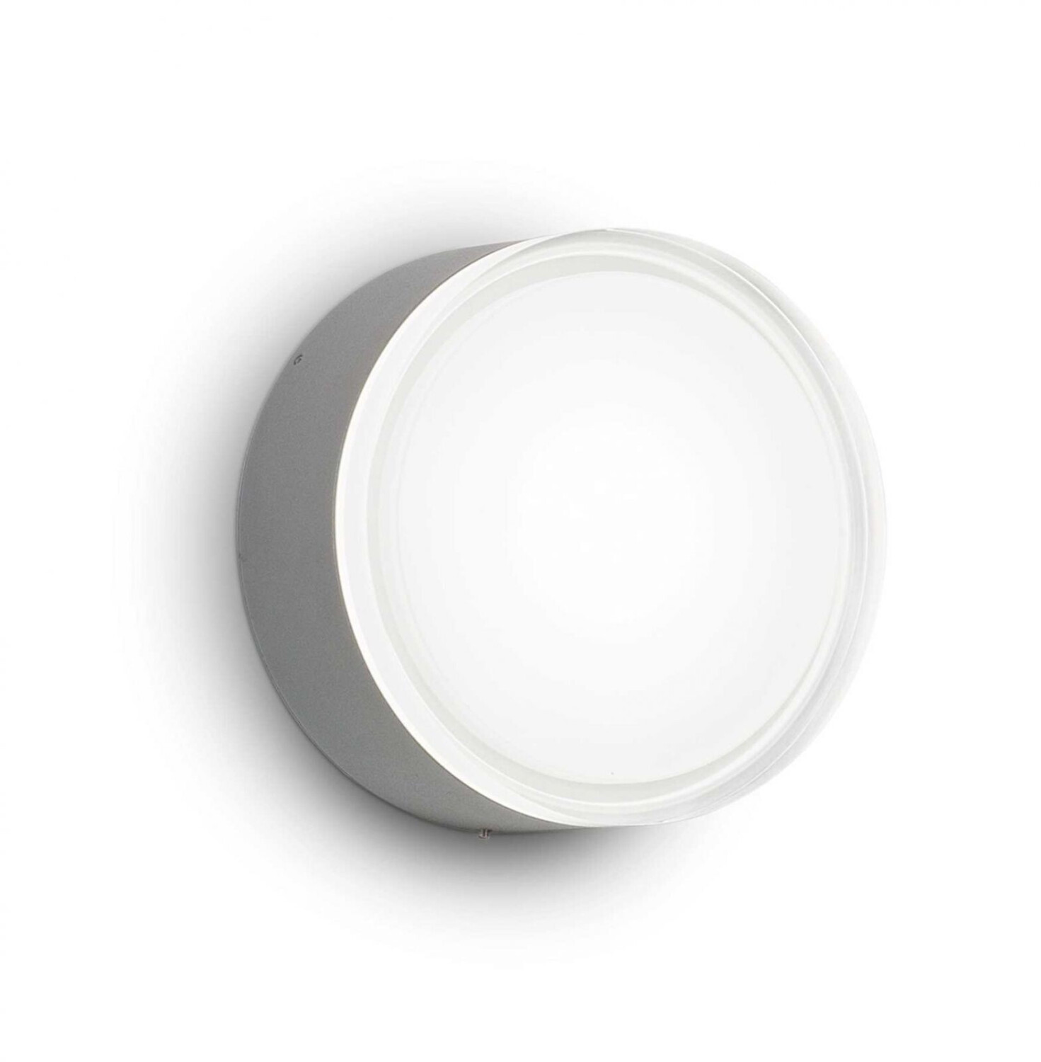 IDEAL LUX Outdoor wall light Urano anthracite aluminum Ø 16 cm
