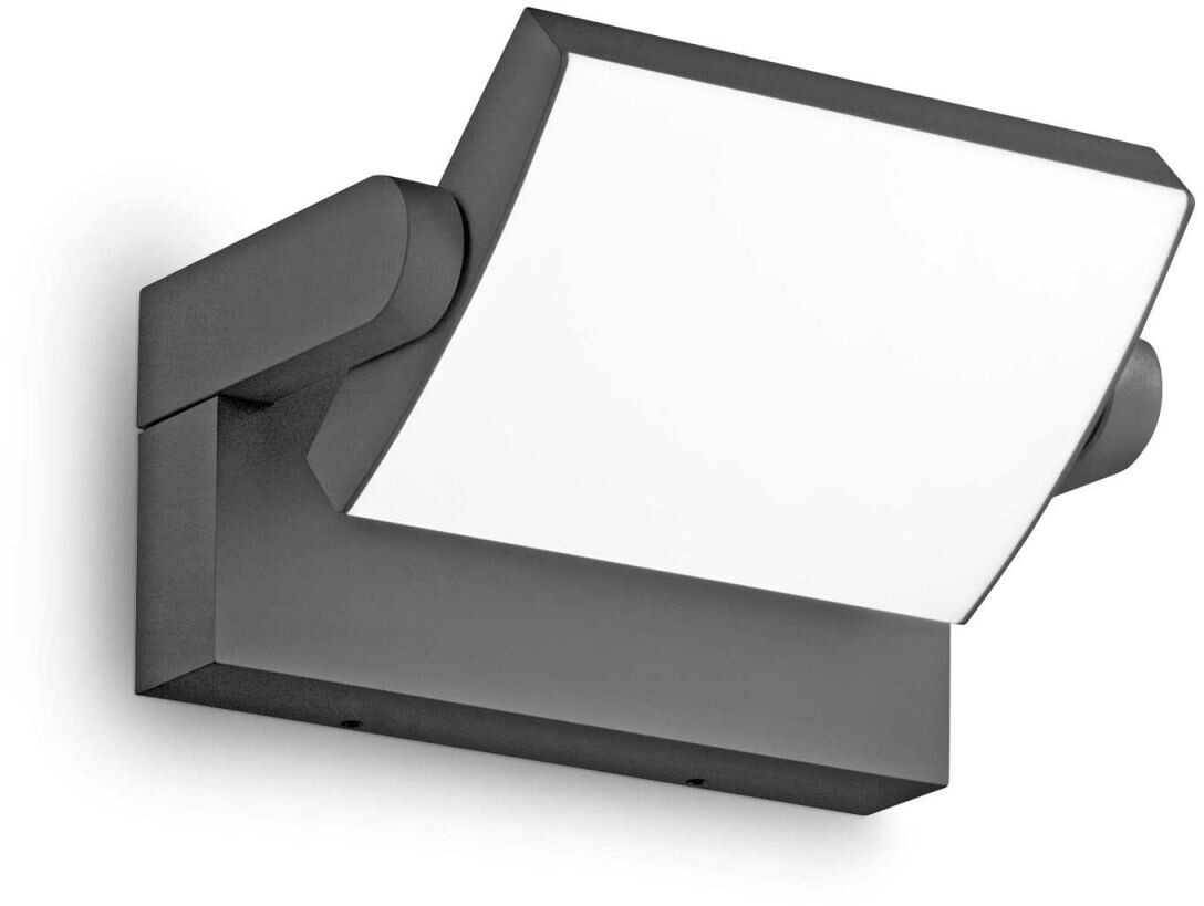 IDEAL LUX LED outdoor wall lamp Swipe anthracite, metal 3,000 K