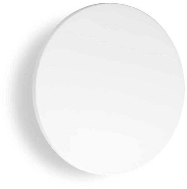 IDEAL LUX LED outdoor wall light Punto, white Ø24 cm, metal