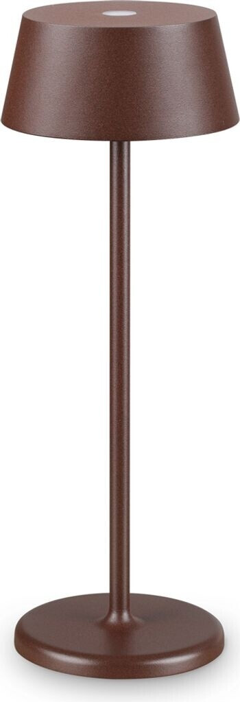 IDEAL LUX LED battery outdoor table light Pure brown metal 32 cm