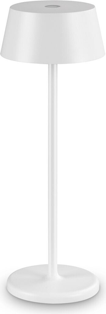 IDEAL LUX LED battery outdoor table light Pure, white metal 32 cm
