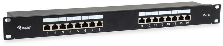 Equip 16-Port Cat.6 Shielded Patch Panel