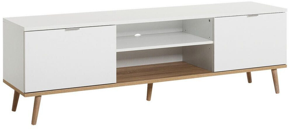 Mid.you Tv element white Sonoma oak solid oak 160x50x40 cm (2478011804)