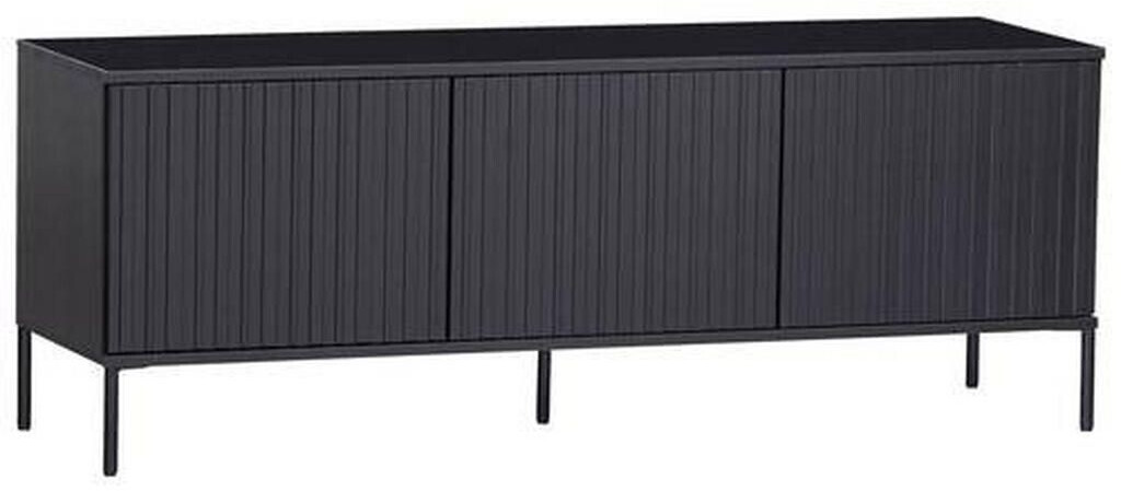 Woood Ambia Home Lowboard Black Solid Pine 3 Compartments 150x56x44 cm (1883032906)
